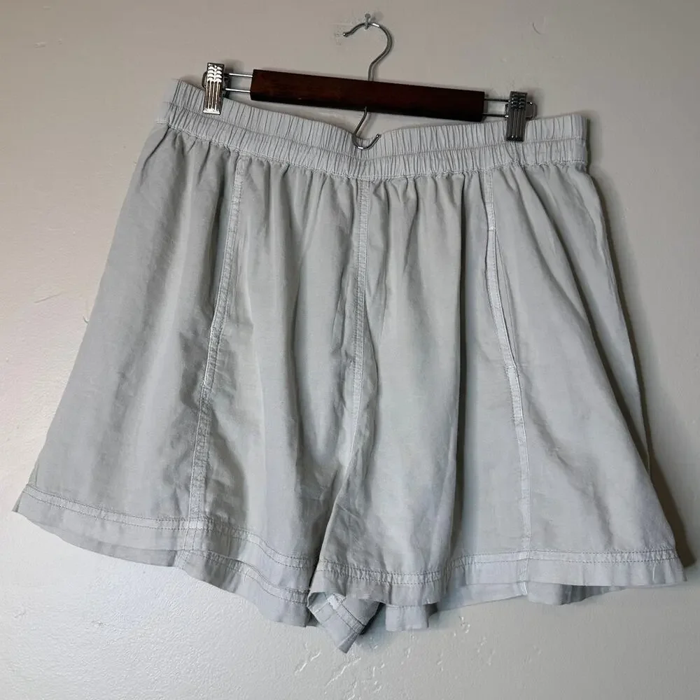 Free People Get Free Poplin Shorts Light Grey XL